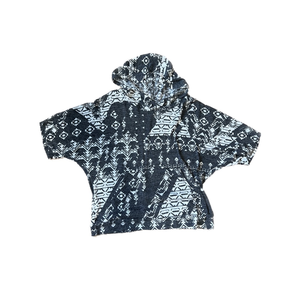 Oversized short sleeve light weight hoodie